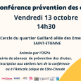             La commission “Bien vieillir à Côte-Chaude” vous invite à une une conférence sur la prévention des chutes. Elle aura lieu le vendredi 13 octobre […]