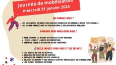 En raison de la mobilisation des centres sociaux (voir communiqué ci-dessous) l’Amicale Laïque de Côte-Chaude sera fermée mercredi 31 janvier 2024.